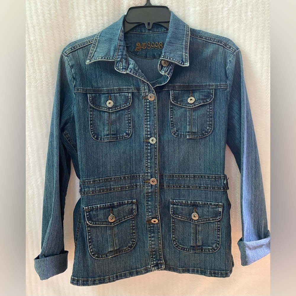 Safari denim jacket - adjustable on the waist